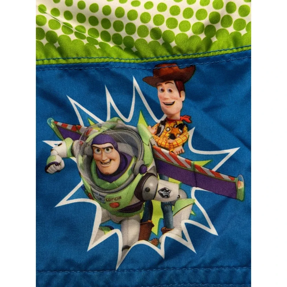 Disney Toy Story Buzz Woody Swim Trunks Blue Green‎ XXS 2/3 Boys Board Shorts